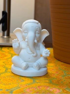 White Ganesha Statue Figurine